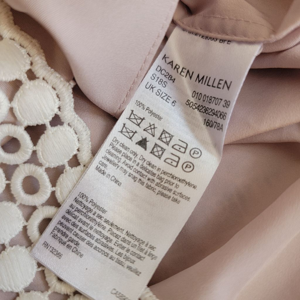 Karen Millen Beige Lace Midi Dress - Picture 3 of 7
